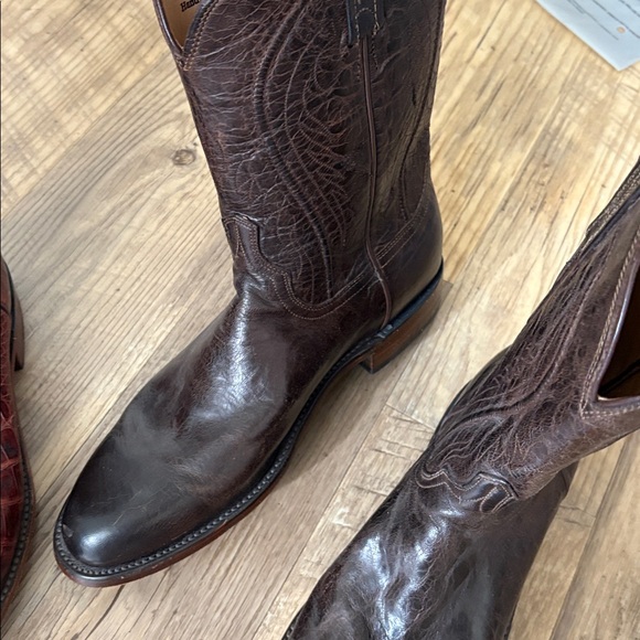 Lucchese Dark Brown Western Boots - Picture 7 of 7